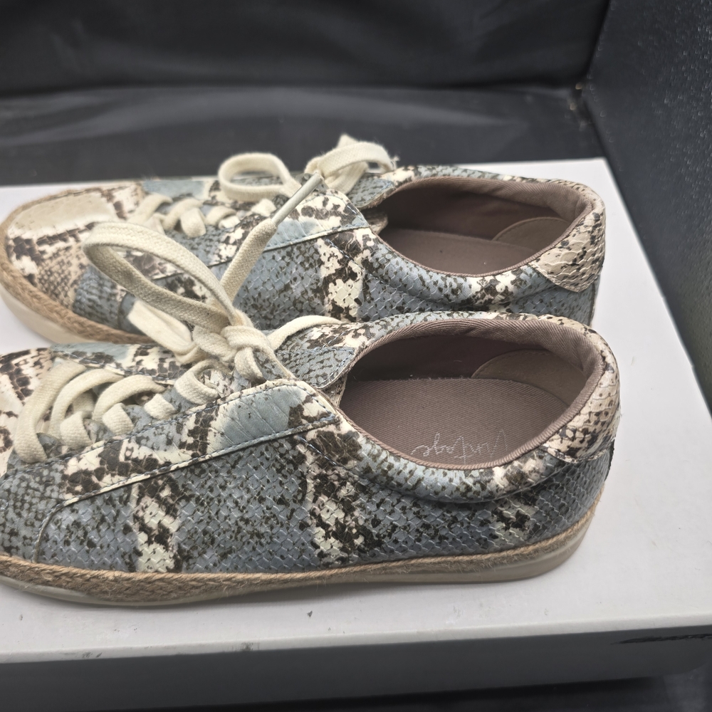Crown Blue and Cream Snakeskin‎ Sneakers